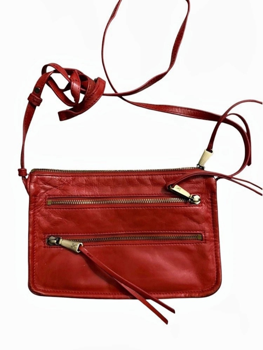 HOBO Medium Crossbody Red Leather Bag